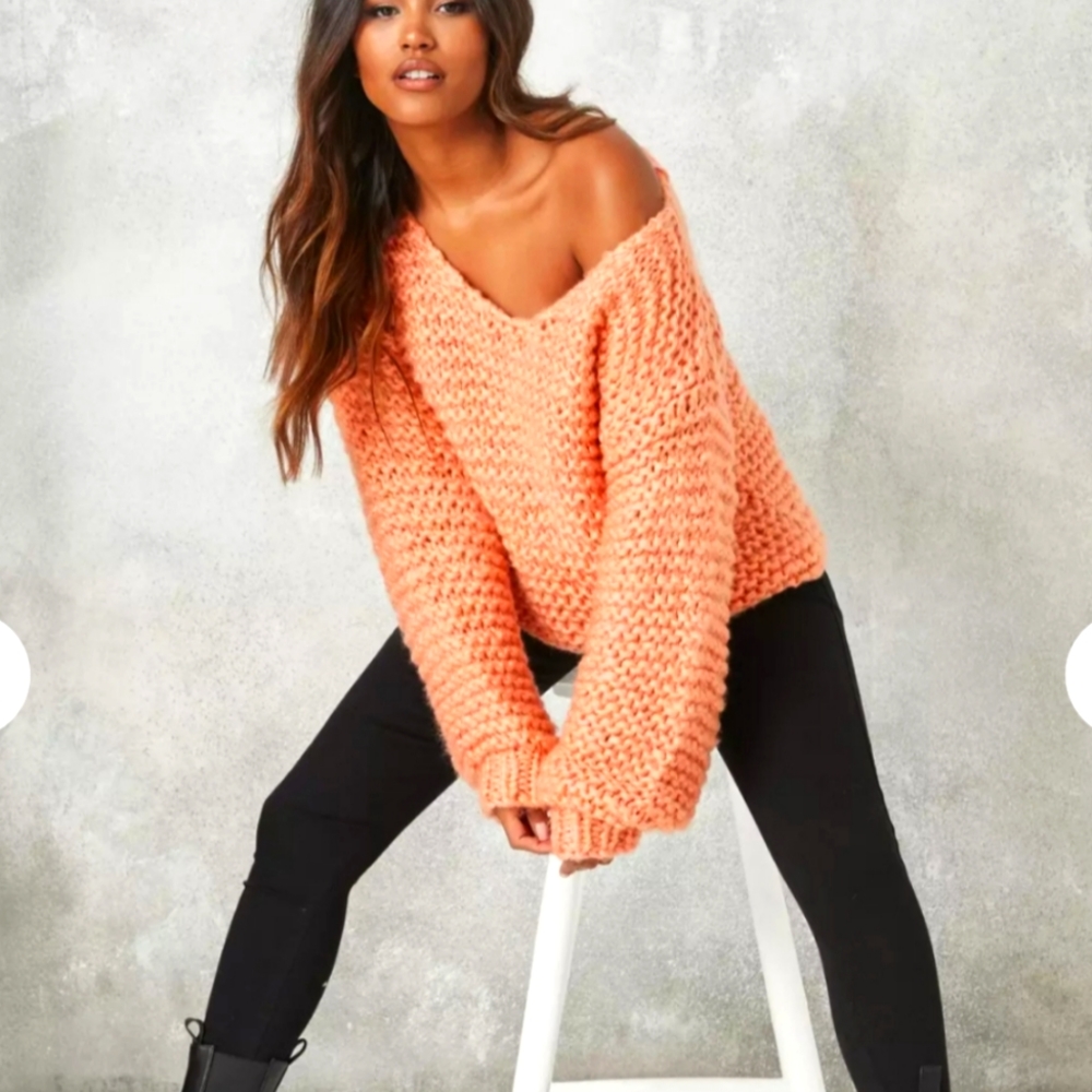 Missguided crochet knit sweater